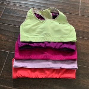 Lot of 5 Nike Dri-fit sports bras